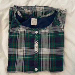 Crewcut jcrew tartarn check tunic blouse top